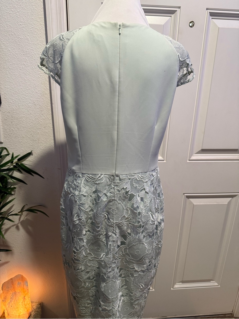 Ted Baker Raenna Mint Green Lace Sheath Dress 4 Elegant Cocktail Wedding Guest - Picture 8 of 14